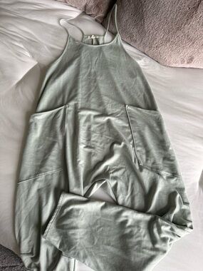 Sage Green Strappy Jumpsuit with Pockets